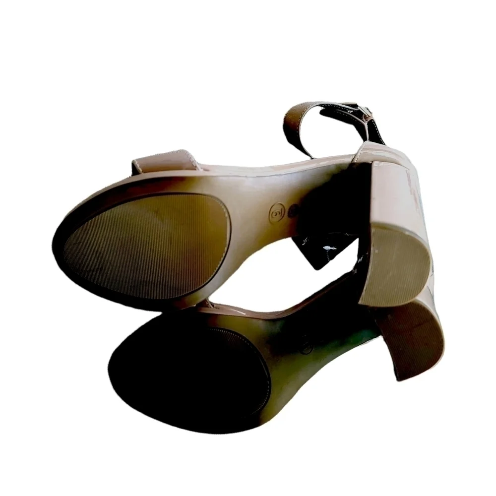 NEW Taupe Lafayette Chunked Heeled Sandals